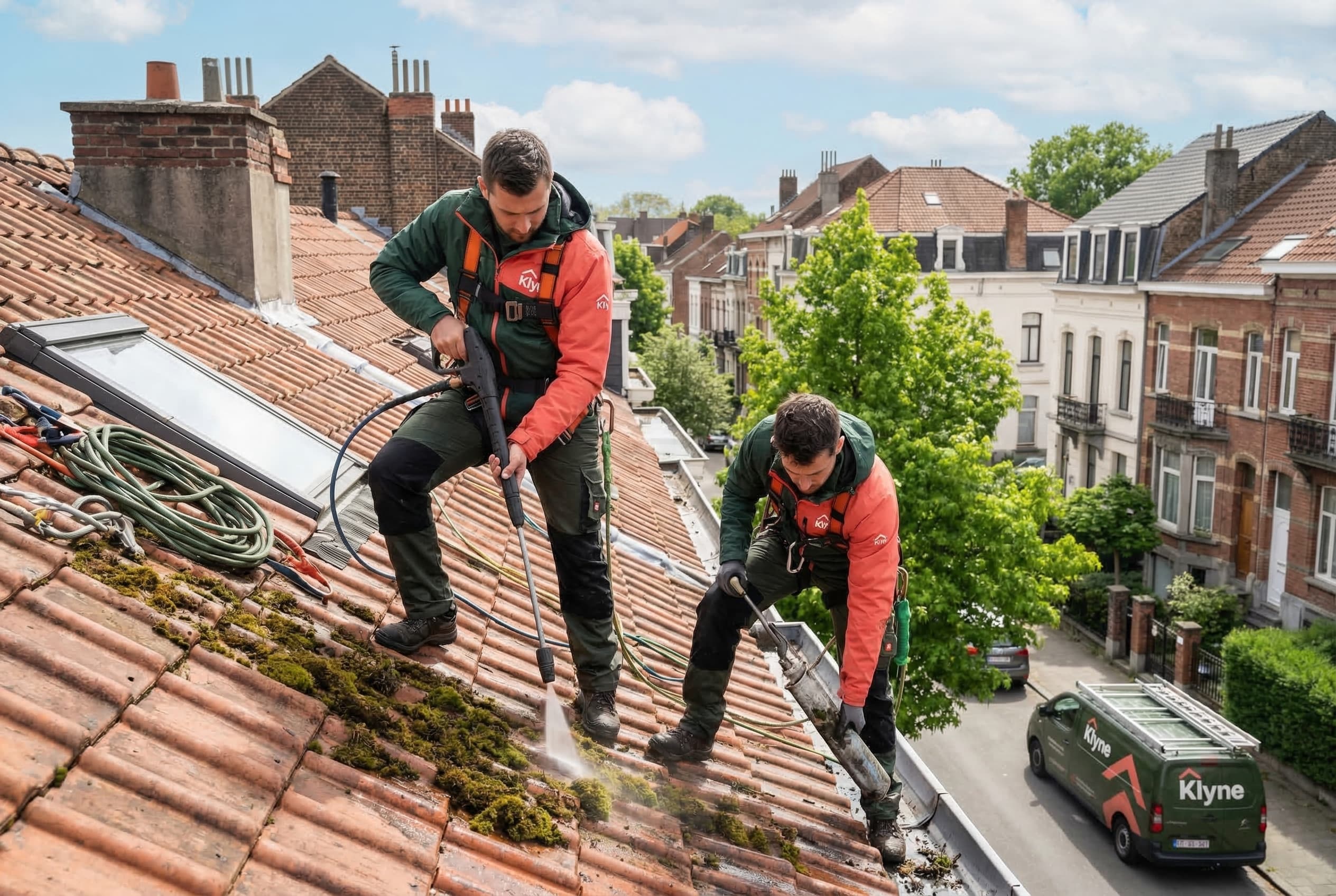 Nettoyage de toiture à Liège